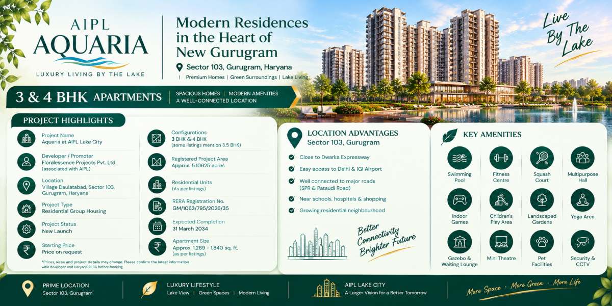 AIPL Aquaria Sector 103 Gurgaon | Discover a Fresh Take on Refined Urban Living