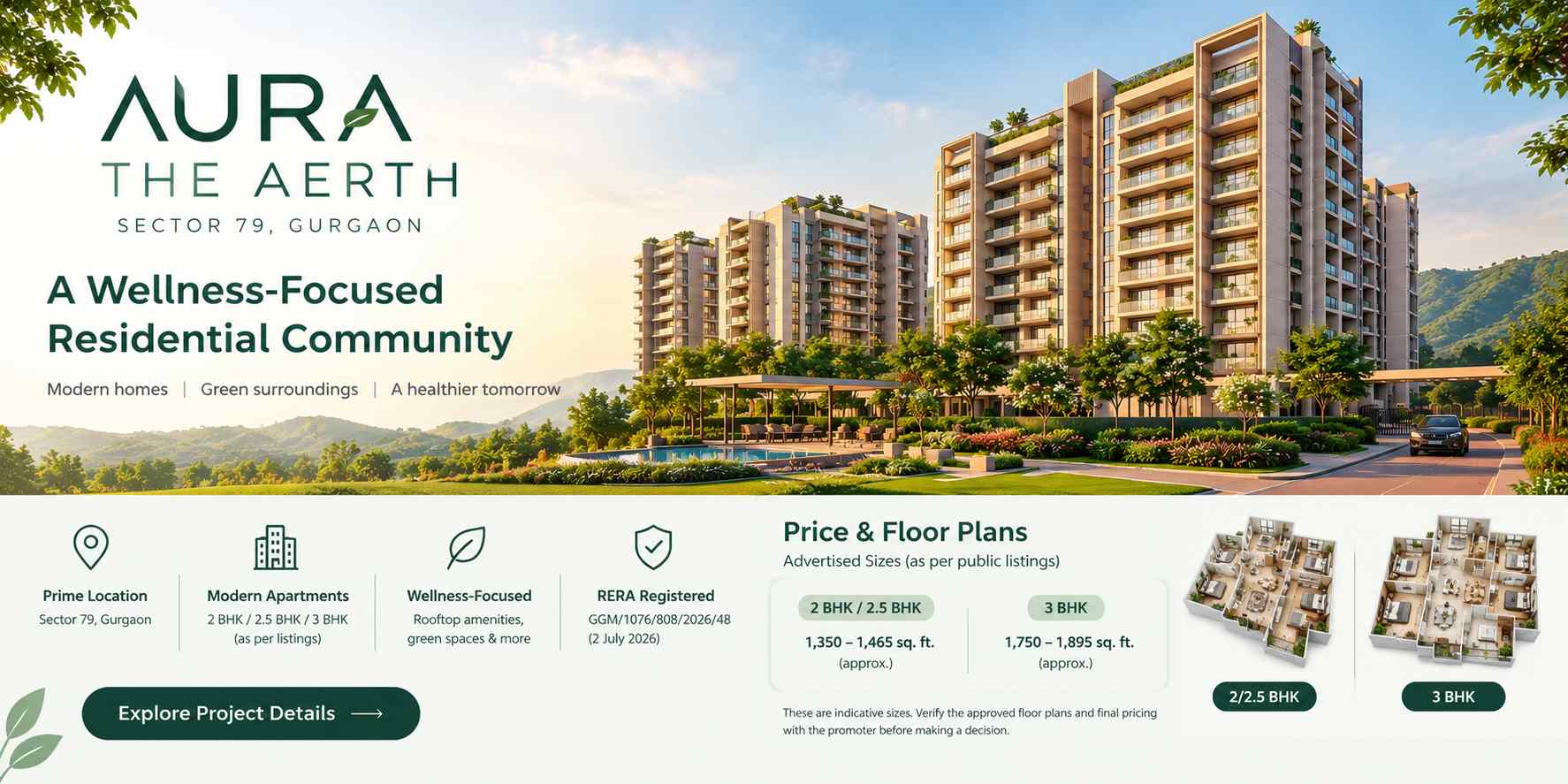 Aura The Aerth Sector 79 Gurgaon – Price & Amenities