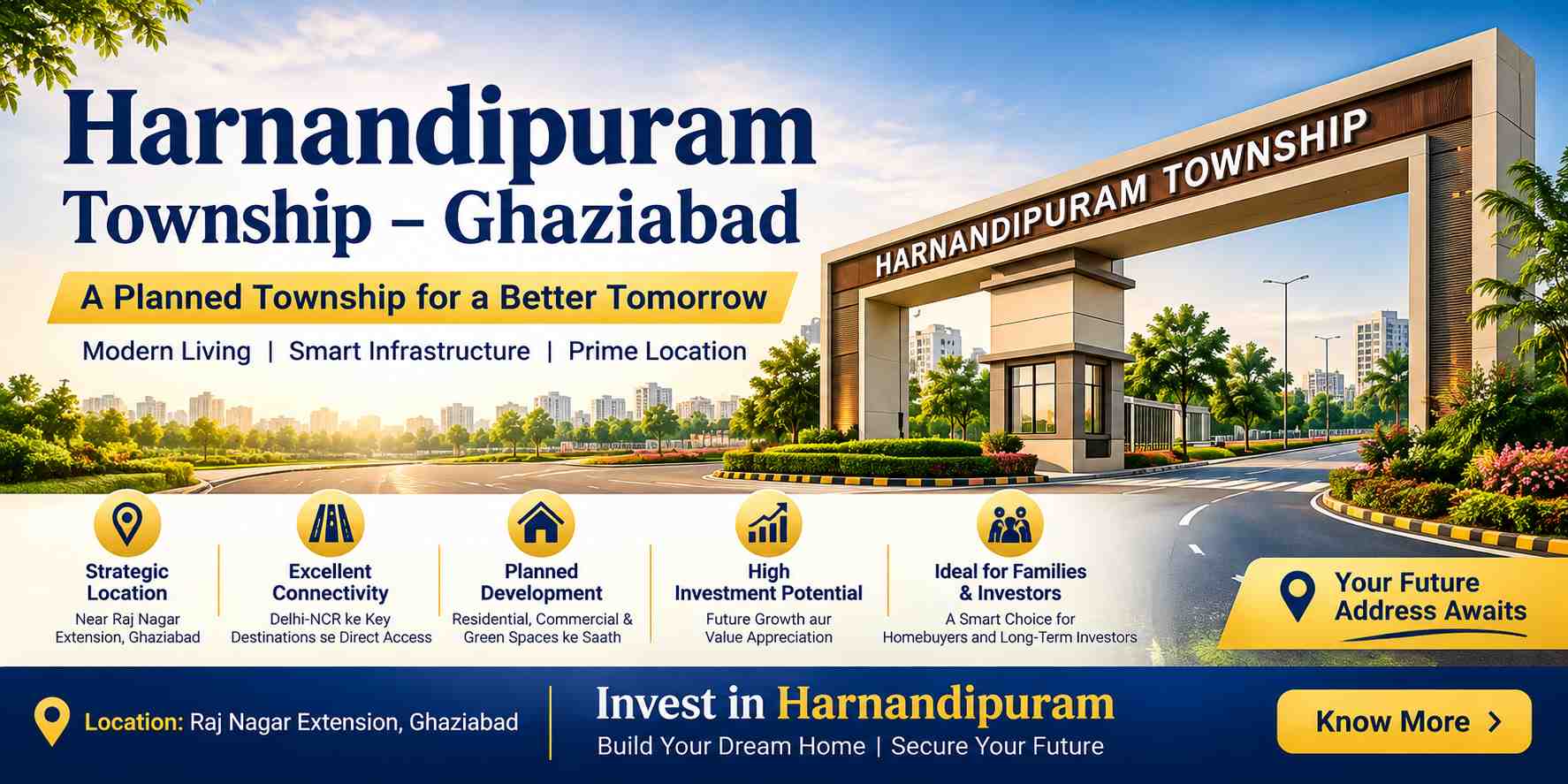 Harnandipuram Township Plots Ghaziabad | Location & Benefits