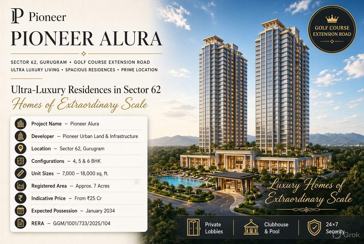 Pioneer Alura Sector 62 Gurgaon – Project Details